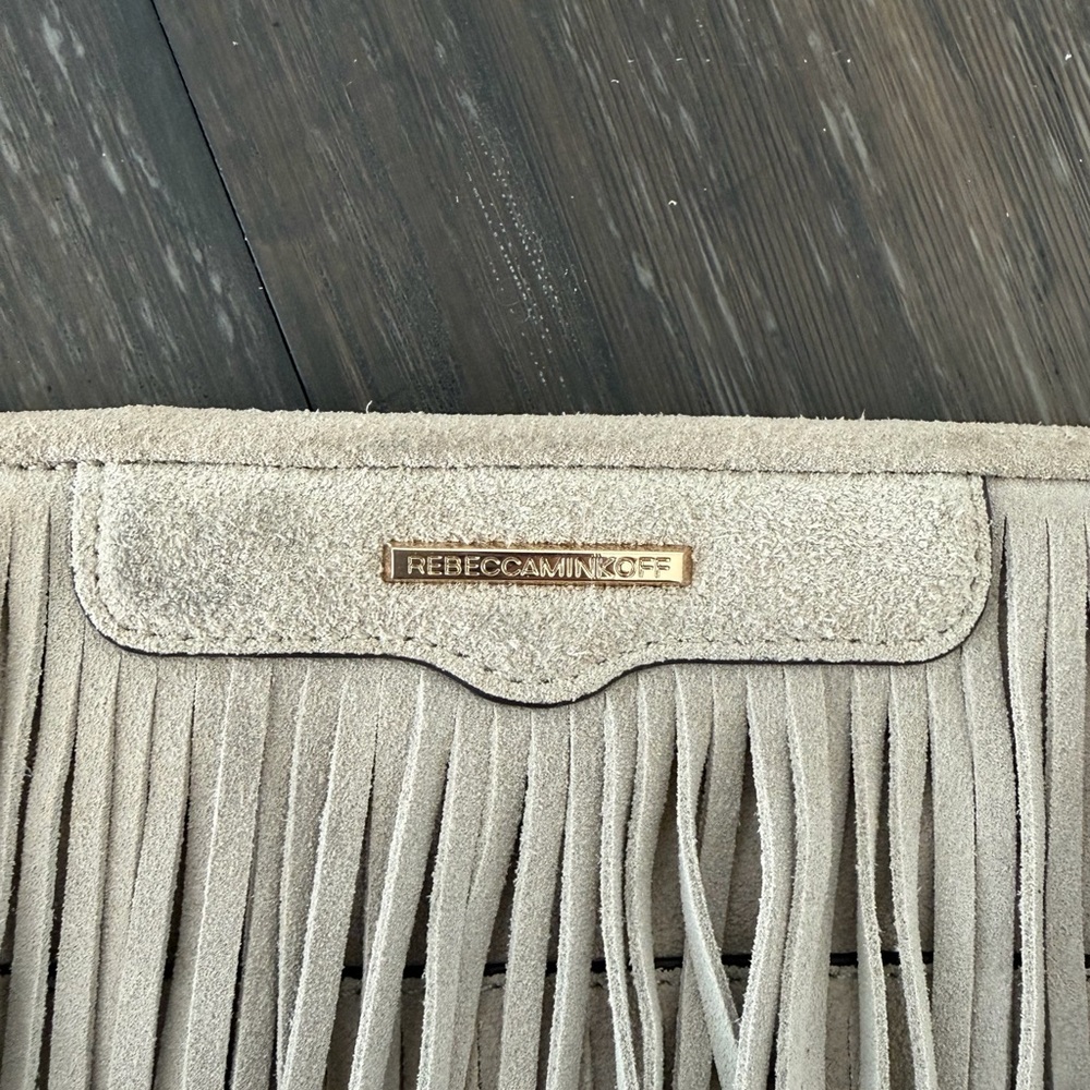 Rebecca Minkoff Beige Fringe Crossbody Bag - Picture 2 of 4